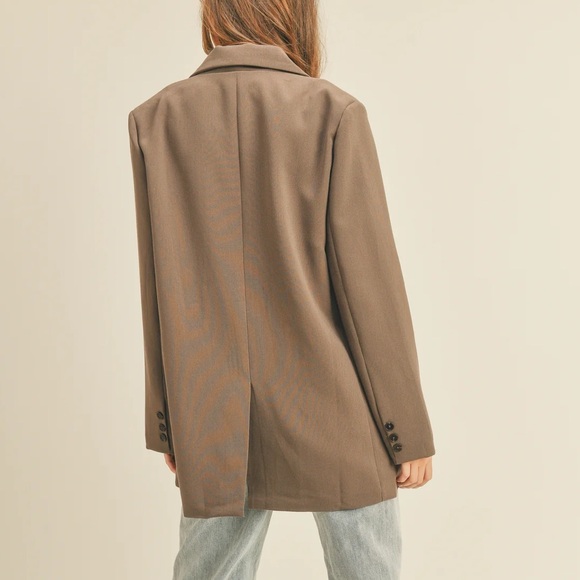 SALT + CO. - Top No. 09, Oversized Boyfriend Fitted Blazer in Cedar (NWT) - Picture 5 of 5